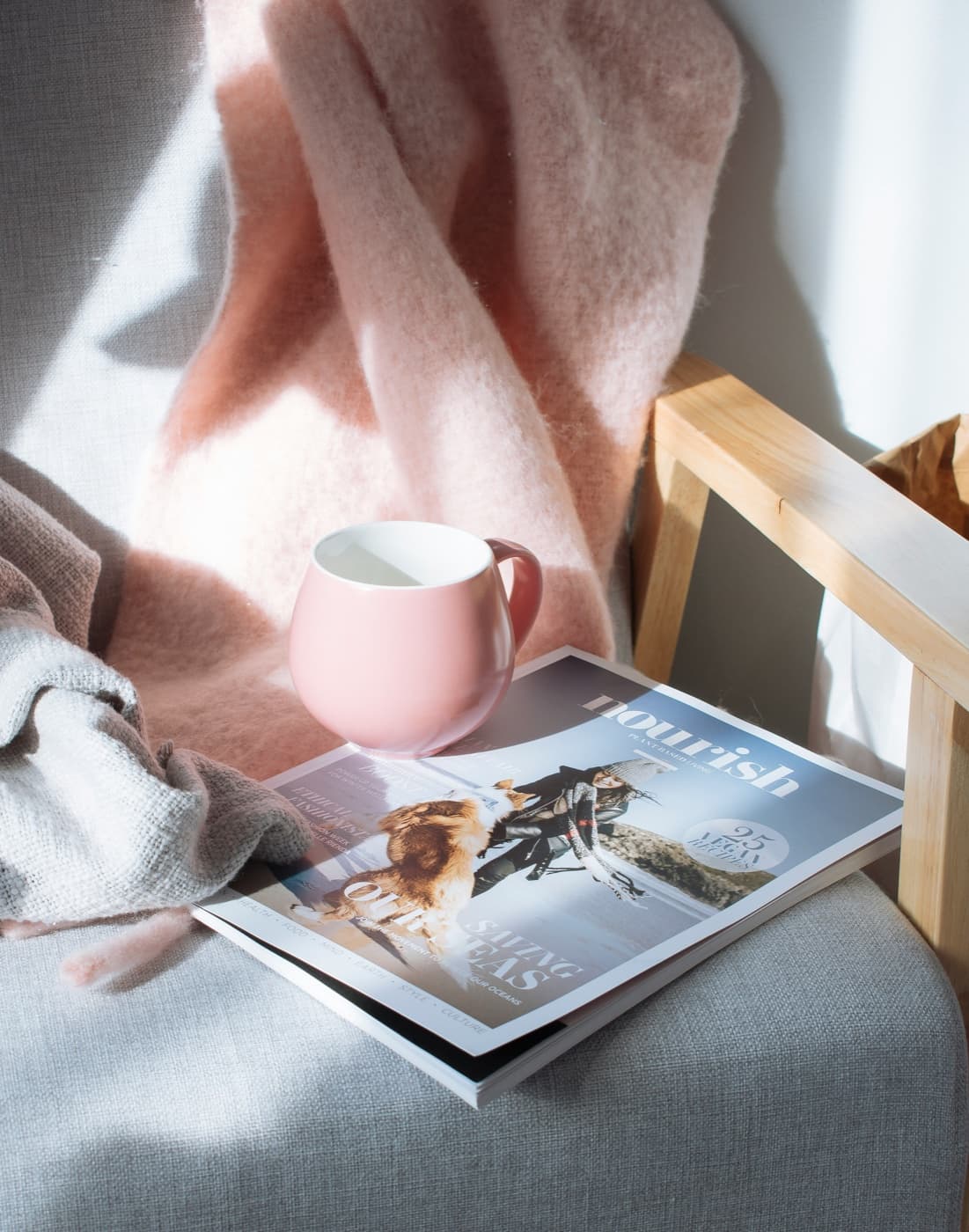 Recovery reading — magazine and morning tea